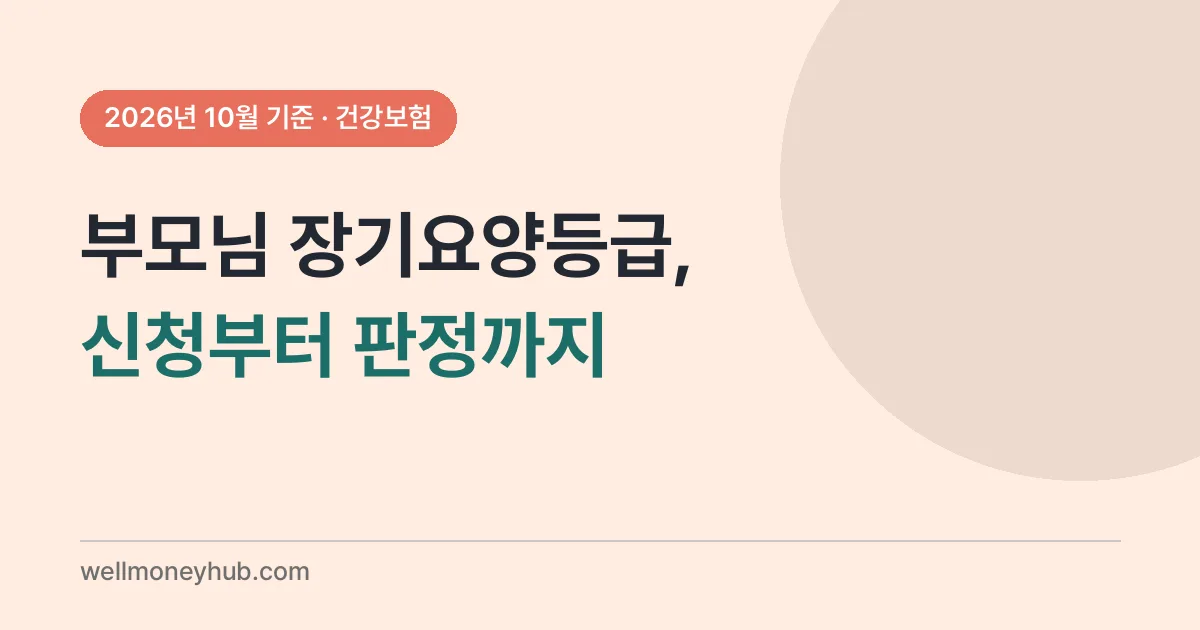 장기요양등급 신청하는 순서